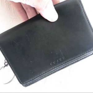 Coach Dark Grey Leather Wallet